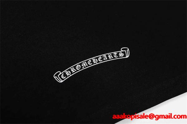 クロムハーツ 偽物 ストリートエッジ グラフィック長袖Tシャツ ブラックアートデザイン CHROME HEARTS