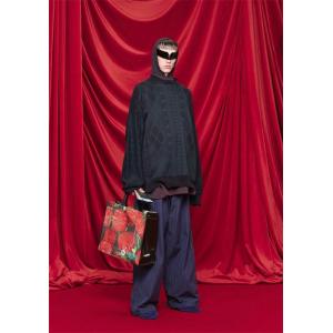 BALENCIAGA 偽物 ニットセーター モノグラム柄 グレー ブラック 長袖 トップス N級品 バレンシアガ