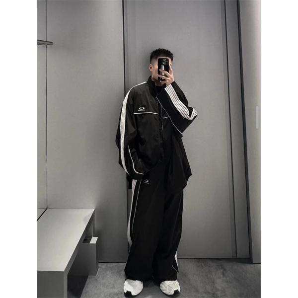 バレンシアガ 偽物 トラックジャケット スリーストライプ 高品質 スポーツカジュアル ジップアップ BALENCIAGA