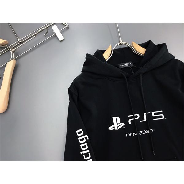 バレンシアガ 偽物 パーカー PS5 コラボ風デザイン 長袖 フーディ ストリート カジュアル BALENCIAGA