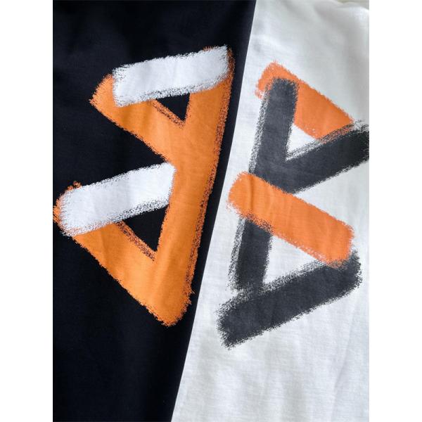 バレンシアガ コピー パーカー ホワイト オレンジロゴ 手書き風 プリントデザイン カジュアル ストリート BALENCIAGA