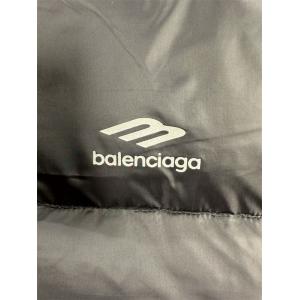 BALENCIAGA 偽物 ダウンジャケット ブラック シンプルロゴ 防寒 厚手 アウター 高品質 N級品 バレンシアガ