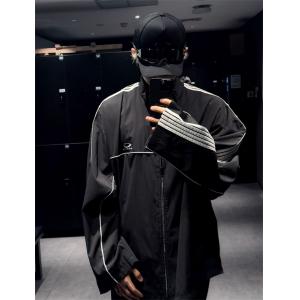 BALENCIAGA コピー トラックジャケット ライン スポーティースタイル アウター ジップアップ バレンシアガ