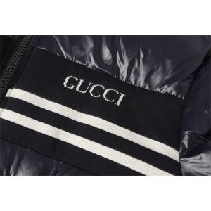 グッチ コピー ストライプライン ロゴ入り ダウンジャケット 防寒 プレミアム アウター GUCCI
