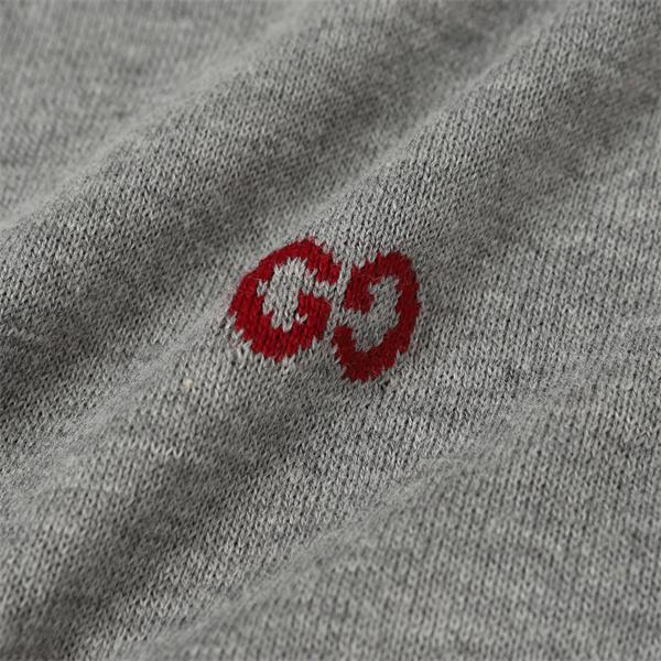 グッチ 偽物 カラフルGG刺繍 グレー クルーネック ニット セーター レディース GUCCI
