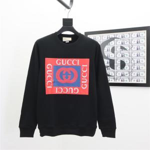 GUCCI スーパーコピー レッドフレーム ロゴデザイン スウェット トレーナー カジュアル ブラック グッチ