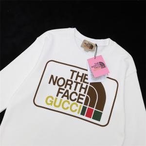 グッチ コピー ノースフェイスコラボ ロゴクルー スウェット トレーナー ホワイト モード系 GUCCI