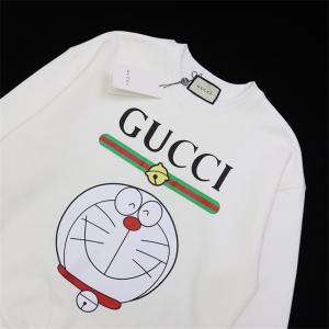 GUCCI スーパーコピー 話題の ドラえもんコラボ プリント スウェット トレーナー ブラック 売れ筋 グッチ