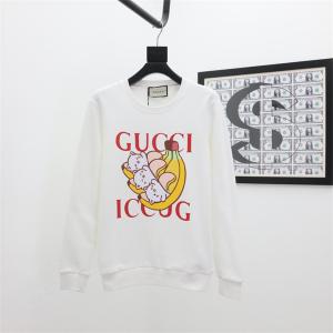 グッチ 偽物 人気爆発 ICCUG バナナキャット プリント スウェット トレーナー ホワイト おすすめ GUCCI
