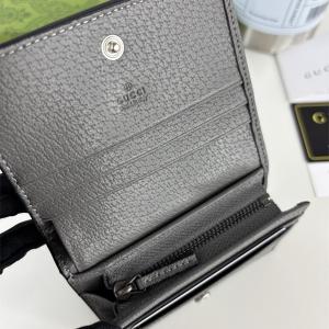 グッチ コピー 三つ折り財布 GGキャンバス ブラック コンパクトデザイン 高品質 GUCCI