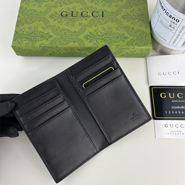 グッチ コピー 名刺入れ GGキャンバス ブラック シルバーGGロゴ 高品質 シンプル GUCCI