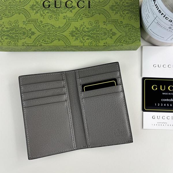 グッチ コピー 名刺入れ GGスプリーム キャンバス グレー シルバーGGロゴ N級品 メンズ GUCCI