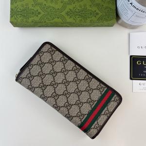 GUCCI 偽物 長財布 ベージュ GGスプリーム ウェブストライプ クラシカル 新登場 グッチ