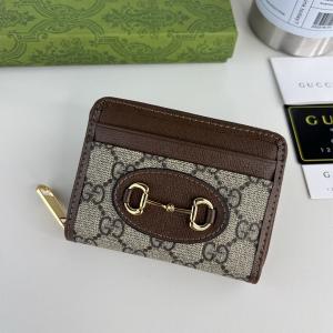 GUCCI スーパーコピー 財布 GGスプリーム ブラウンレザー ホースビット 上品 高級 コンパクト グッチ