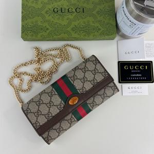 グッチ 偽物 チェーンウォレット GGスプリーム ウェブライン オーバルロゴ クラシック 上質 GUCCI