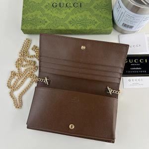 グッチ コピー チェーンウォレット GGスプリーム ホースビット ホワイトレザー 上品 エレガント GUCCI