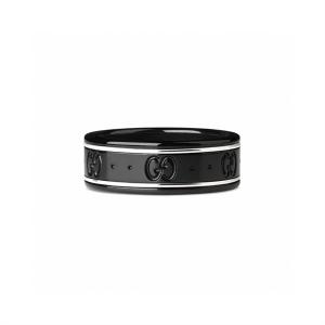 グッチ スーパーコピー リング ブラックメタル GGモチーフ シンプル モダン 高品質 シンプル GUCCI