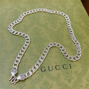 GUCCI スーパーコピー ネックレス シルバーチェーン GGエングレービング 高級 重厚 シック グッチ