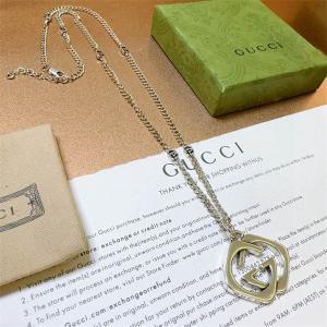 グッチ 偽物 ネックレス ブラック ゴールドコンビ 高級 エレガント モード シンプル GUCCI