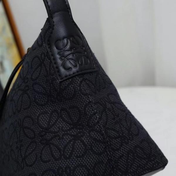 ロエベ スーパーコピー アナグラム ジャカードバッグ ネイビー×ホワイト ショルダー 高品質 LOEWE