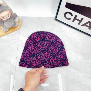 ロエベ 偽物 アナグラム パターン ジャカード ニット モード エレガント ニット帽 LOEWE