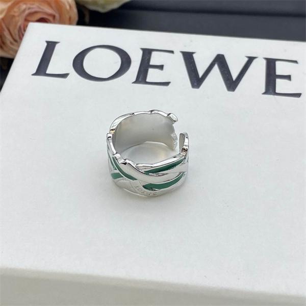 グリーンエナメルが輝く LOEWE ロエベ 偽物 ブレスレット＆リング セット 高級感漂う人気モデル