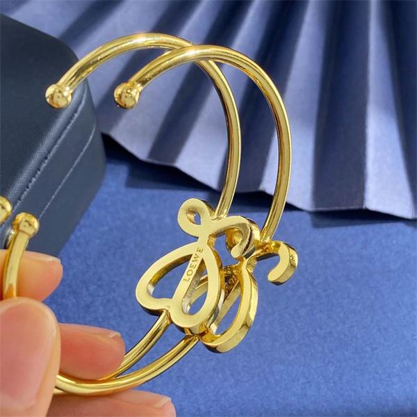 ロエベ ブレスレット アナグラムロゴ ゴールドバングル LOEWE コピー 高品質N級品