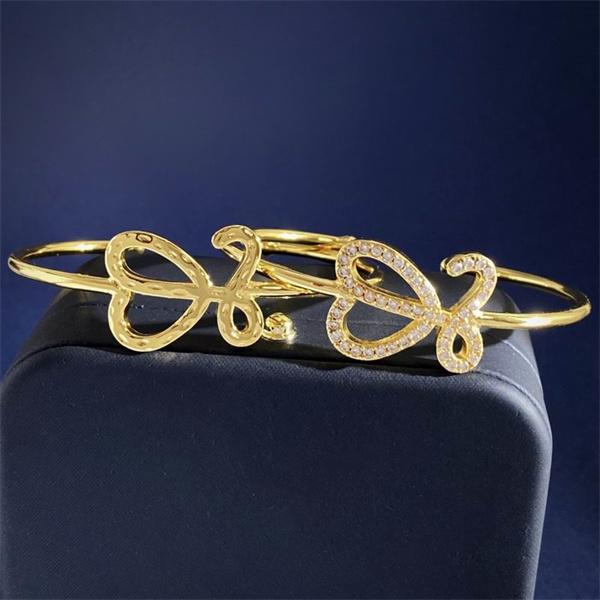 ロエベ ブレスレット アナグラムロゴ ゴールドバングル LOEWE コピー 高品質N級品