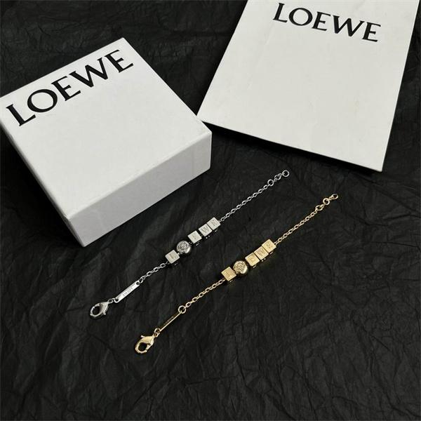 ロエベ LOEWE スーパーコピー ネックレス＆ブレスレット セット ゴールドロゴデザイン 高品質