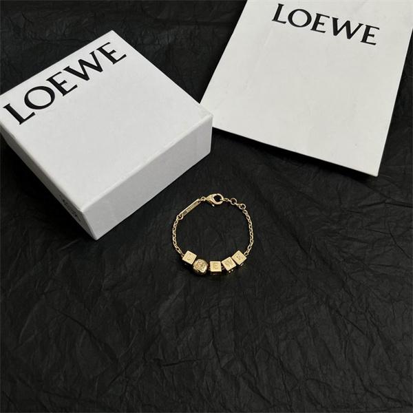 ロエベ LOEWE スーパーコピー ネックレス＆ブレスレット セット ゴールドロゴデザイン 高品質