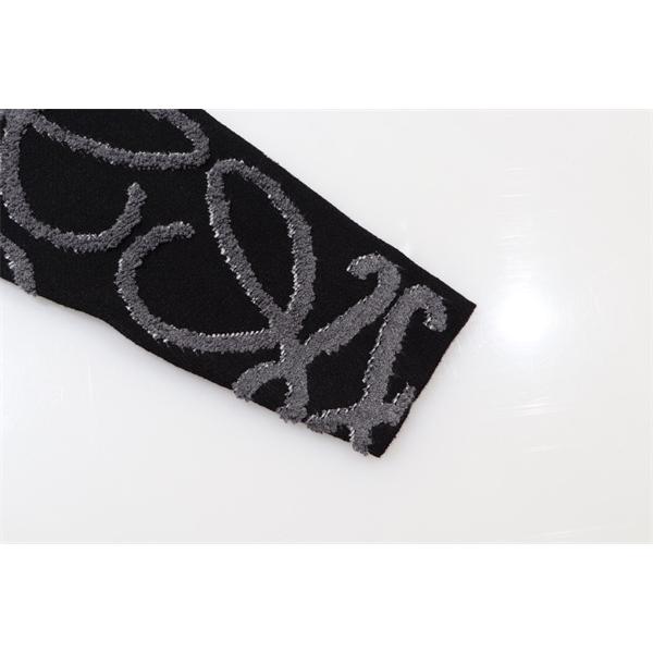 2025秋冬 コピー セーター ブラック総柄ロゴデザイン LOEWE ロエベ 高品質ニットトップス