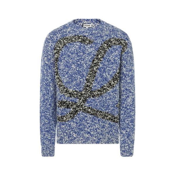 2025秋冬 スーパーコピー セーター ブルーモノグラム柄 上品で暖かい高品質ニット ロエベ LOEWE 