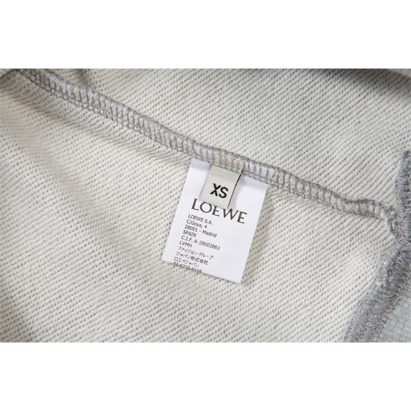 秋冬人気 偽物 パーカー グレー刺繍ロゴ シンプルで上品な大人スタイル ロエベ LOEWE 