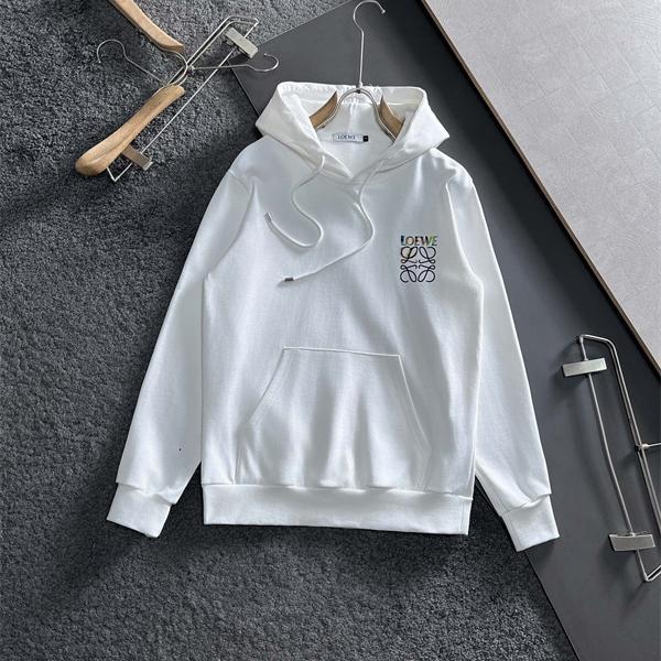 LOEWE 偽物 パーカー ロエベ ホワイトロゴ 秋冬の爽やかな定番アイテム 着心地抜群