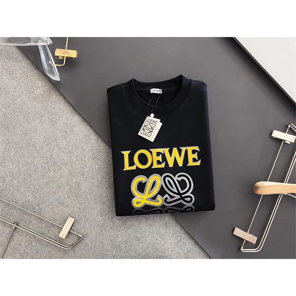 LOEWE ロエベ コピー スウェット ホワイトロゴ刺繍デザイン 柔らかく上品で秋冬定番トップス
