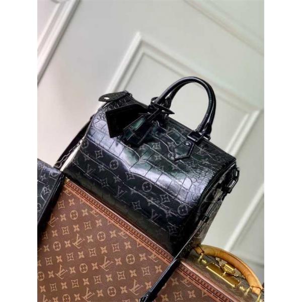 Louis Vuitton ルイ・ヴィトン コピー Speedy P9 30 スピーディ N87504 ブラック クロコダイルレザー 高品質 モノグラム ハンドバッグ