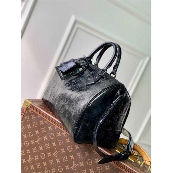 Louis Vuitton ルイ・ヴィトン コピー Speedy P9 30 スピーディ N87504 ブラック クロコダイルレザー 高品質 モノグラム ハンドバッグ