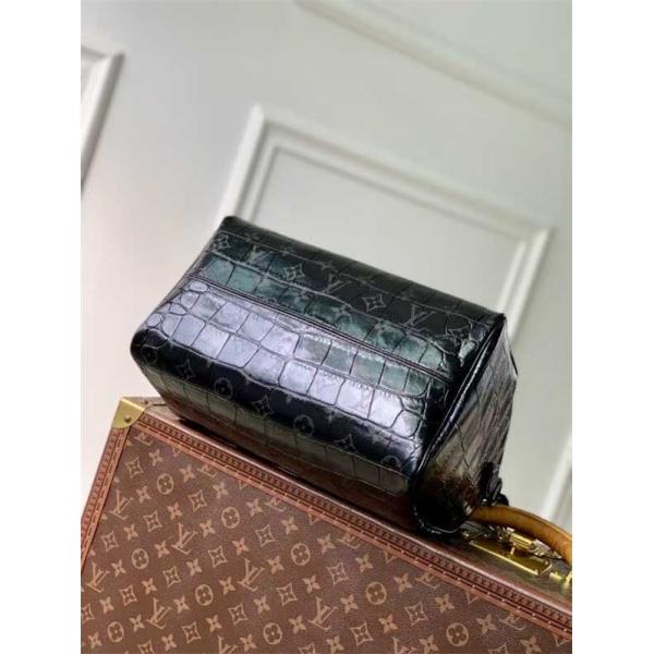 Louis Vuitton ルイ・ヴィトン コピー Speedy P9 30 スピーディ N87504 ブラック クロコダイルレザー 高品質 モノグラム ハンドバッグ