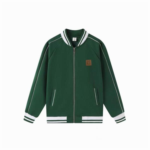 秋冬限定 LOEWE ロエベ 偽物 グリーン ジャケット 上品スポーティースタイル