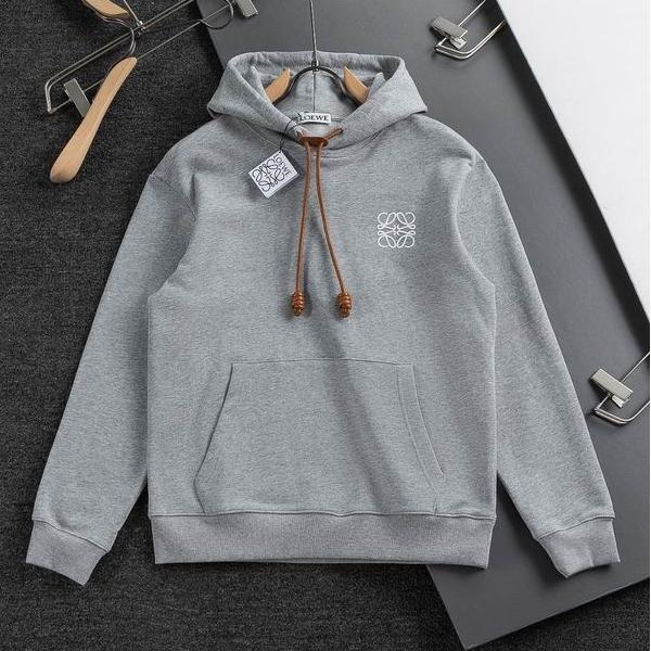 ロエベ LOEWE スーパーコピー アナグラム グレー パーカー 秋冬向けシンプルデザイン