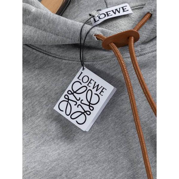ロエベ LOEWE スーパーコピー アナグラム グレー パーカー 秋冬向けシンプルデザイン