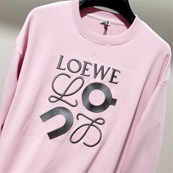 2025AW注目アイテム ロエベ LOEWE 偽物 ピンクロゴ パーカー 秋冬の大人可愛いスタイル