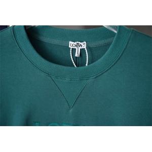 洗練スタイル LOEWE ロエベ コピー エンボスロゴ パーカー 深みのあるグリーンカラー