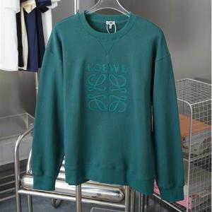 洗練スタイル LOEWE ロエベ コピー エンボスロゴ パーカー 深みのあるグリーンカラー