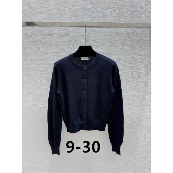 CELINE コピー 上品でクラシカルなグレー セリーヌ シンプル カーディガン 2025冬コーデ