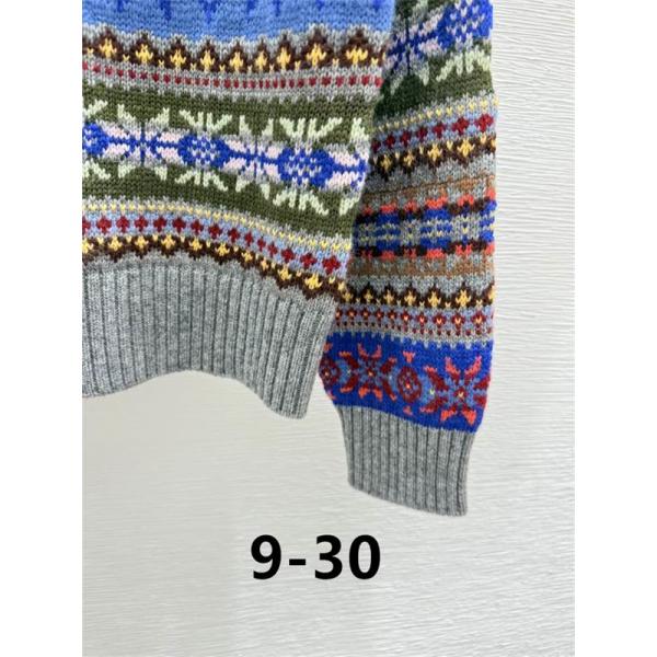 2025秋冬新作 暖色ノルディック調 グレー×ブルー セリーヌ CELINE コピー フェアアイルニット セーター