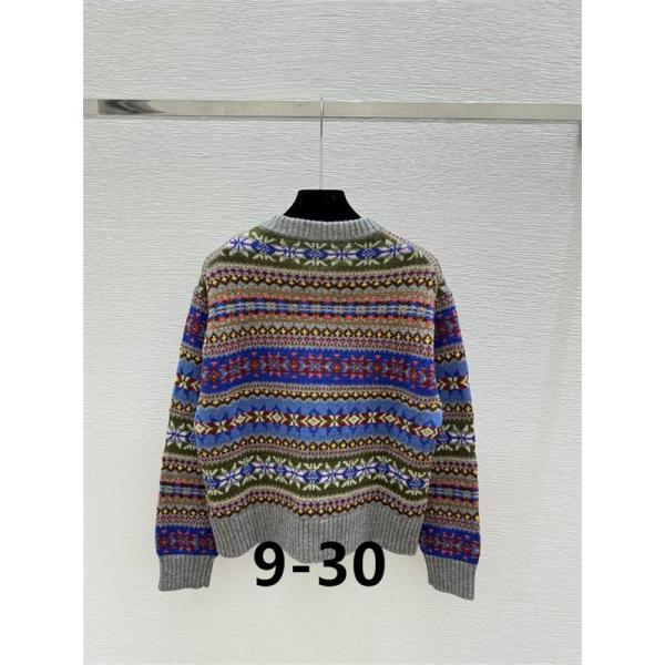 2025秋冬新作 暖色ノルディック調 グレー×ブルー セリーヌ CELINE コピー フェアアイルニット セーター