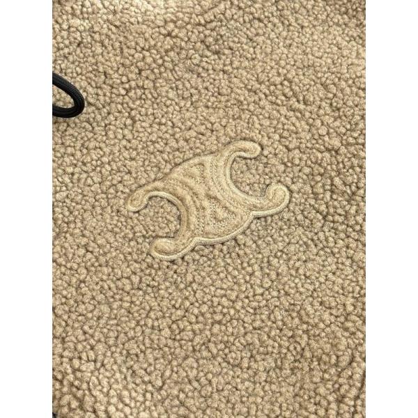 2025秋冬新作 ふんわりモカ×ブラック スーパーコピー ボアパーカー ジャケット セリーヌ CELINE