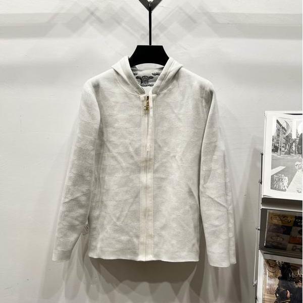 2025秋冬新作 ピュアホワイト セリーヌ ミニマル ジップアップ パーカー CELINE スーパーコピー