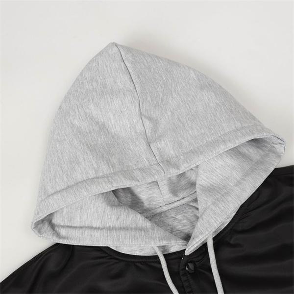 セリーヌ CELINE 偽物 2025秋冬新作 ブラック×グレー ストリートスタイル フーデッド ジャケット